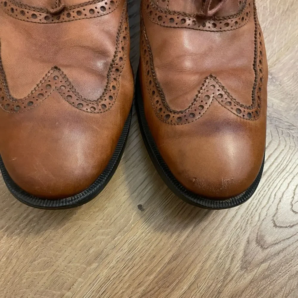 Cole Haan Men's Williams Wingtip Oxford British Tan Style C12210 Size 10